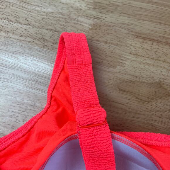 Xhilaration Juniors' Plus Size Coral Zip-Front Bikini Top - Size 16 - NWT - Picture 7 of 8